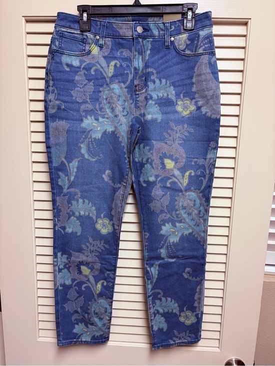 Chico's Denim - Chico's Floral Paisley Jeans Womens 0.5 (6) Girlfriend Slim Ankle Stretch NWT